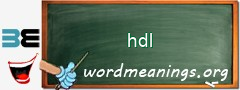 WordMeaning blackboard for hdl